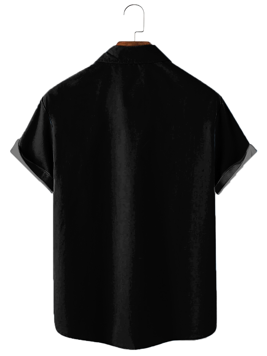 Nostalgic Vintage Hamburger Poster Print Short Sleeve Shirt