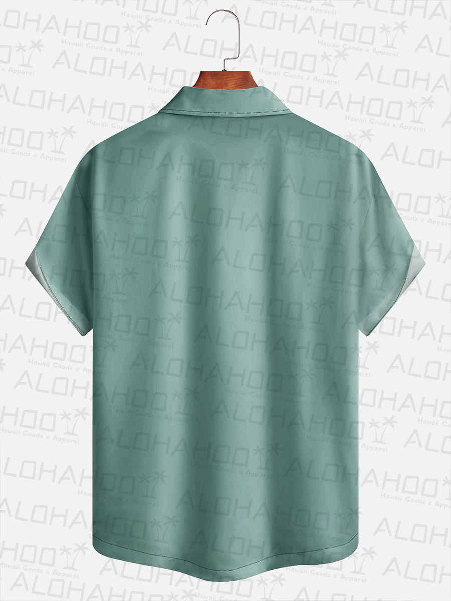 Moisture-wicking Tropical Toucan Bowling Satin Shirt