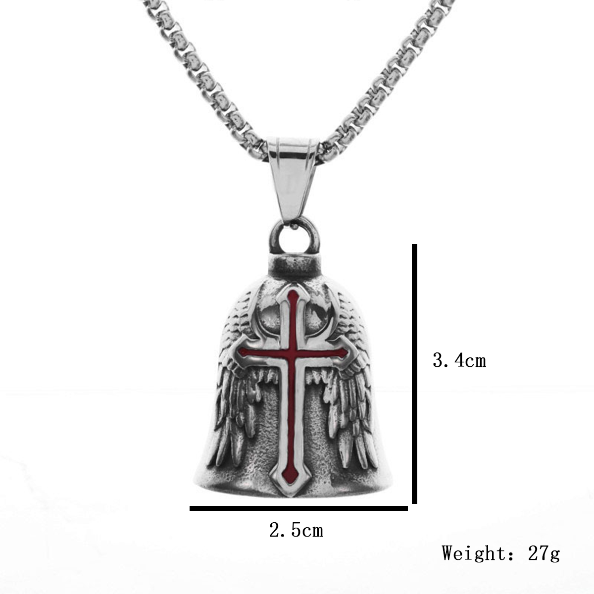 Vintage Feather Wings Bell Necklace