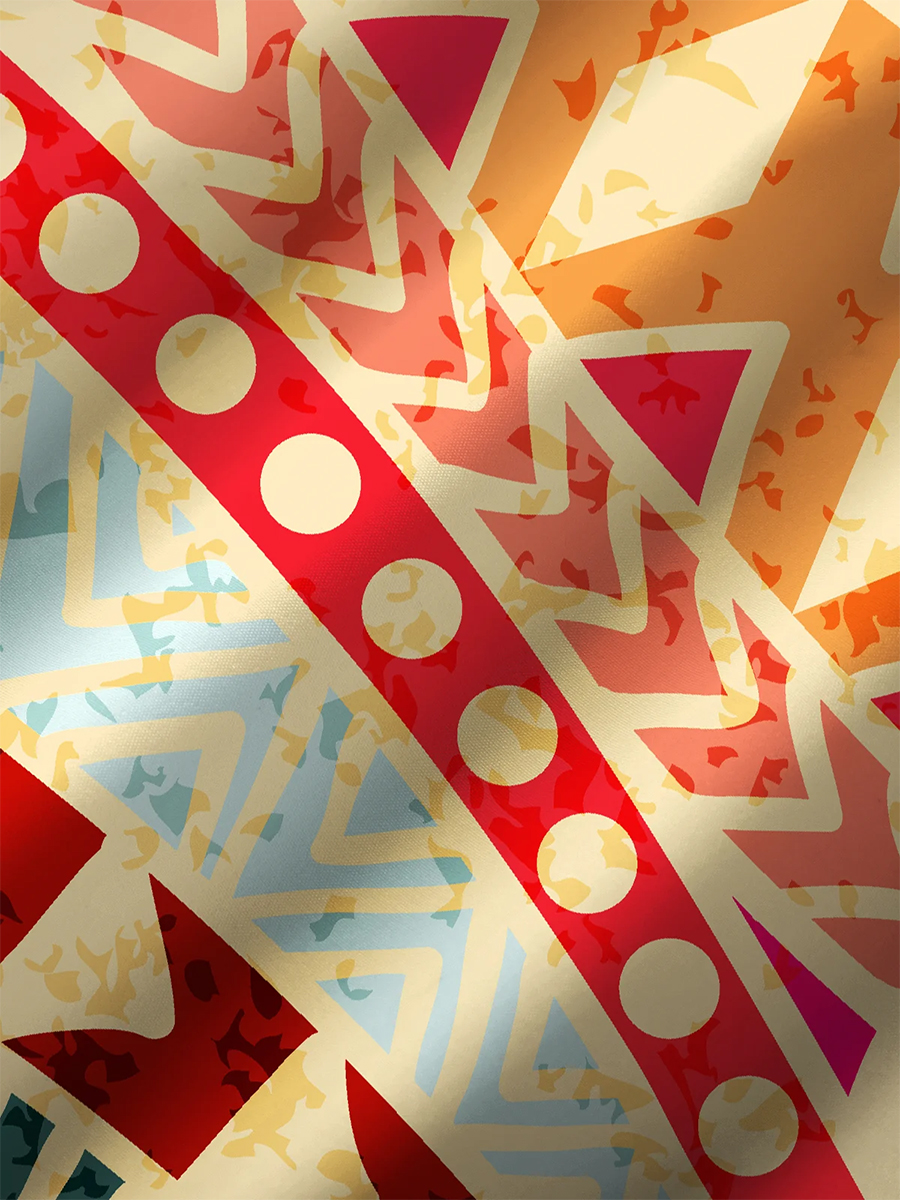 Men's Shirt Art Retro Wavy Print Vacation Oversized Short Sleeve Shirt