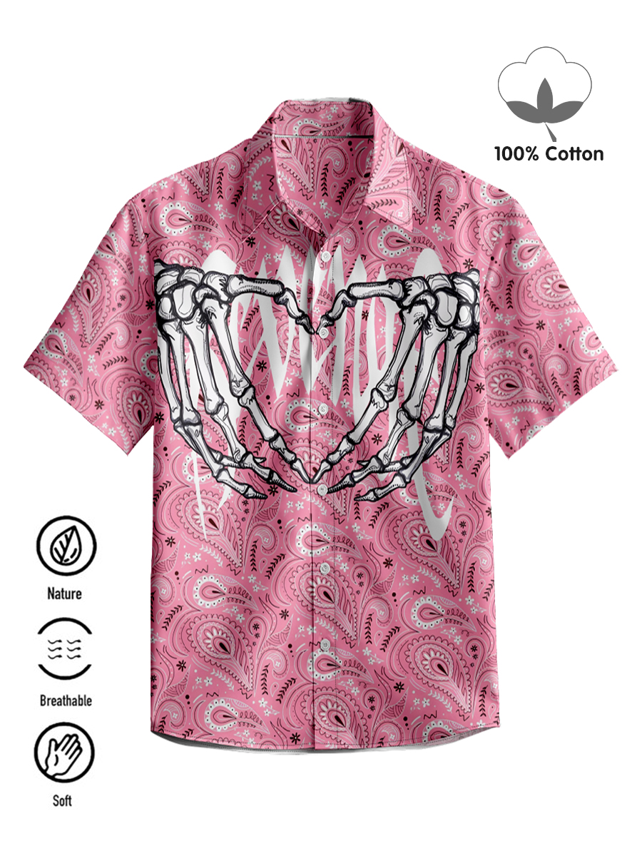 Pink Paisley - 100% Cotton Shirt
