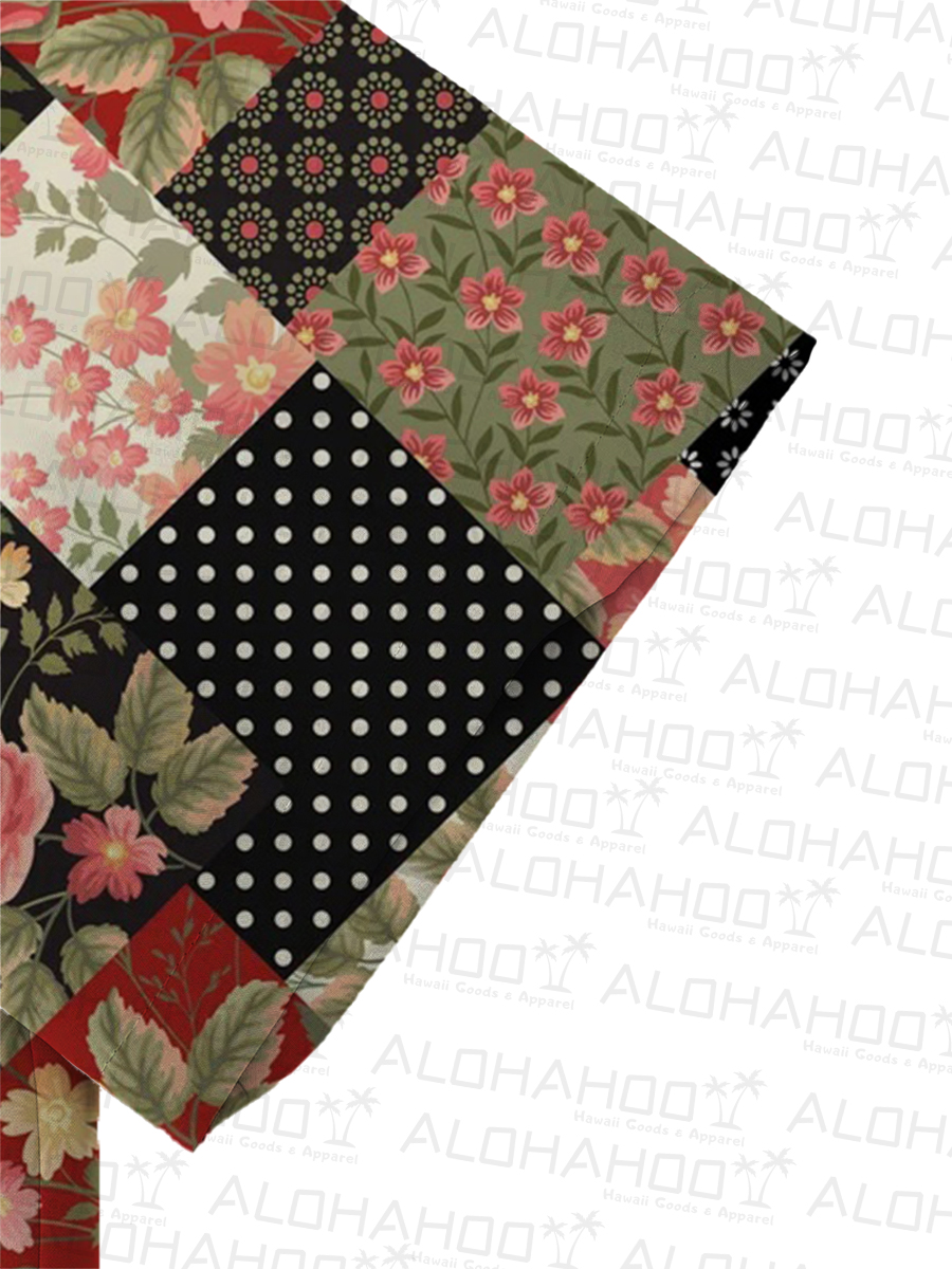 Men's Sets Hawaiian Floral Print Button Pocket Two-Piece Shirt Shorts Set