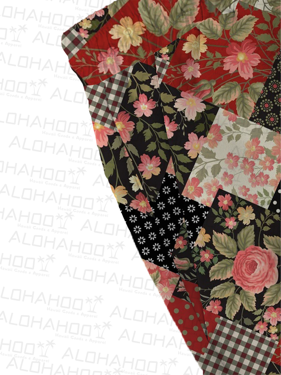 Men's Sets Hawaiian Floral Print Button Pocket Two-Piece Shirt Shorts Set