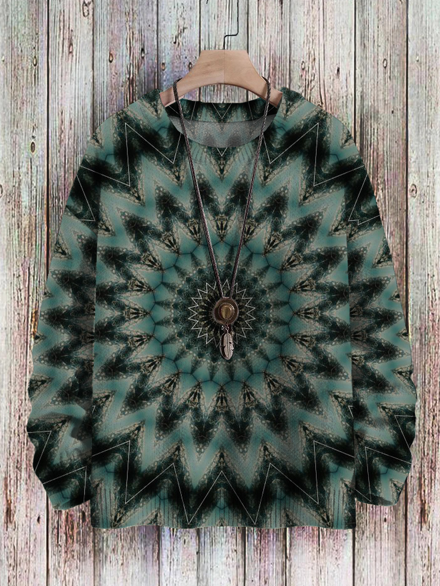 Men's Sweater Fantasy Abstract Kaleidoscope Pattern Pullover Print Casual Sweater