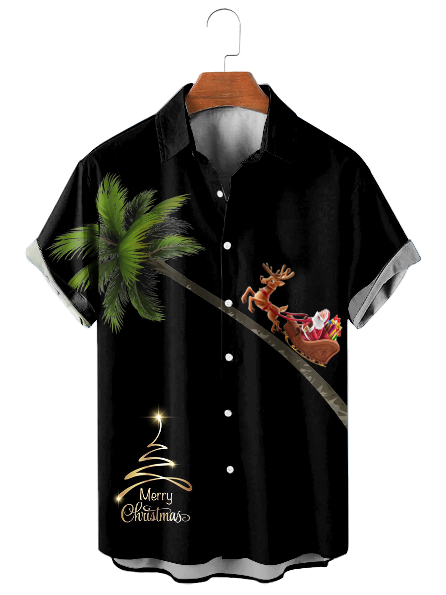 Men's Christmas Coconut Print Shirt