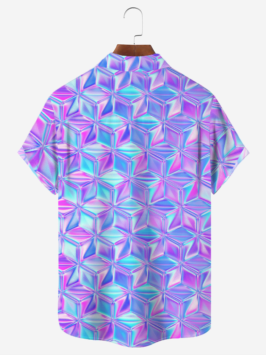 Hawaiian Art Pattern Short Sleeve Shirt