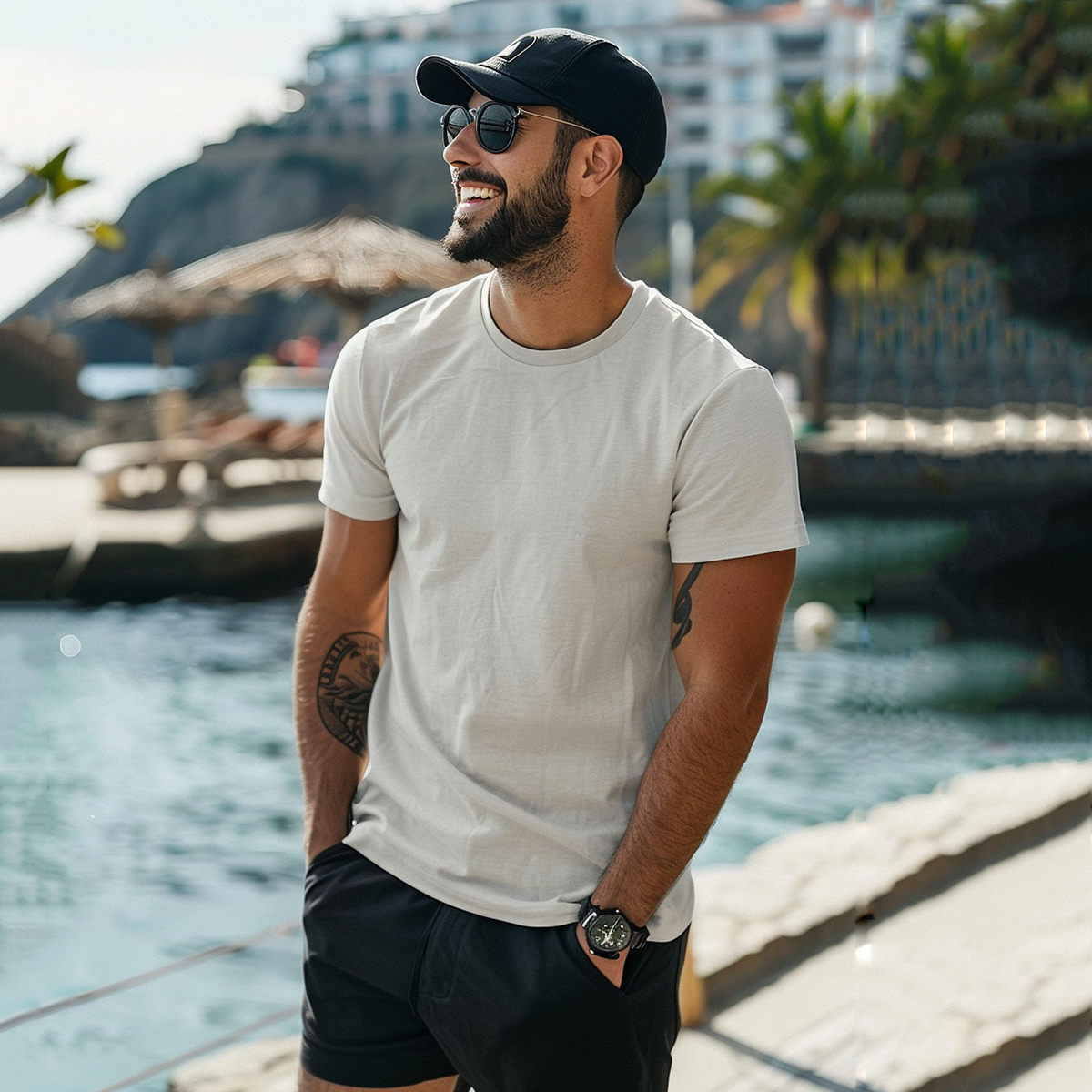 Men's Casual Plain Short Sleeve T-Shirt