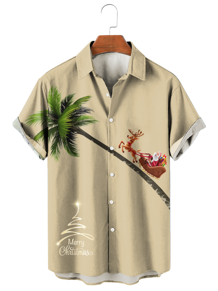 Men's Christmas Coconut Print Shirt