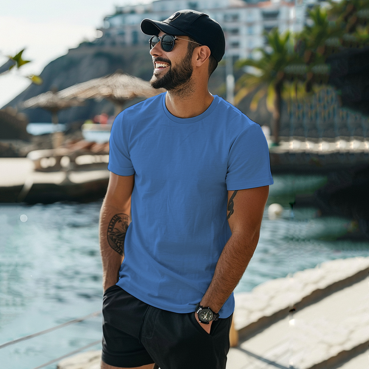 Men's Casual Plain Short Sleeve T-Shirt