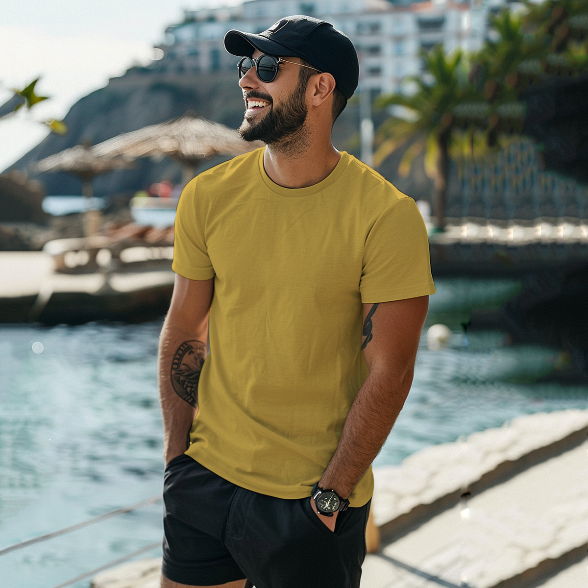 Men's Casual Plain Short Sleeve T-Shirt