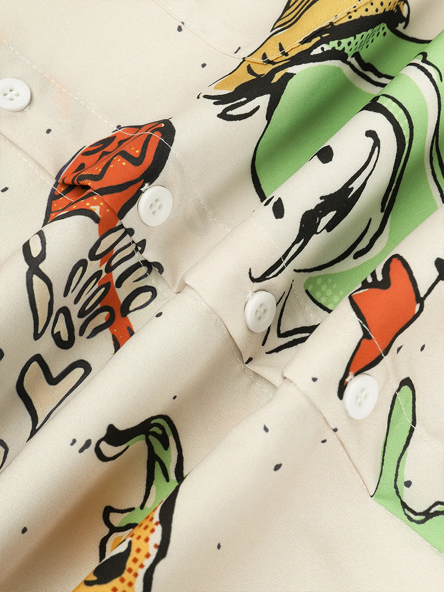 Cinco de Mayo Chest Pocket Short Sleeve Casual Shirt