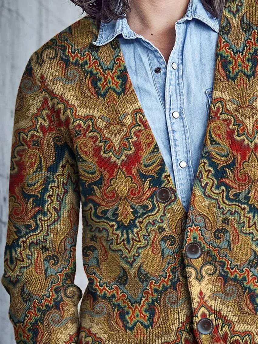 Men's Retro Art Buttoned Cardigan