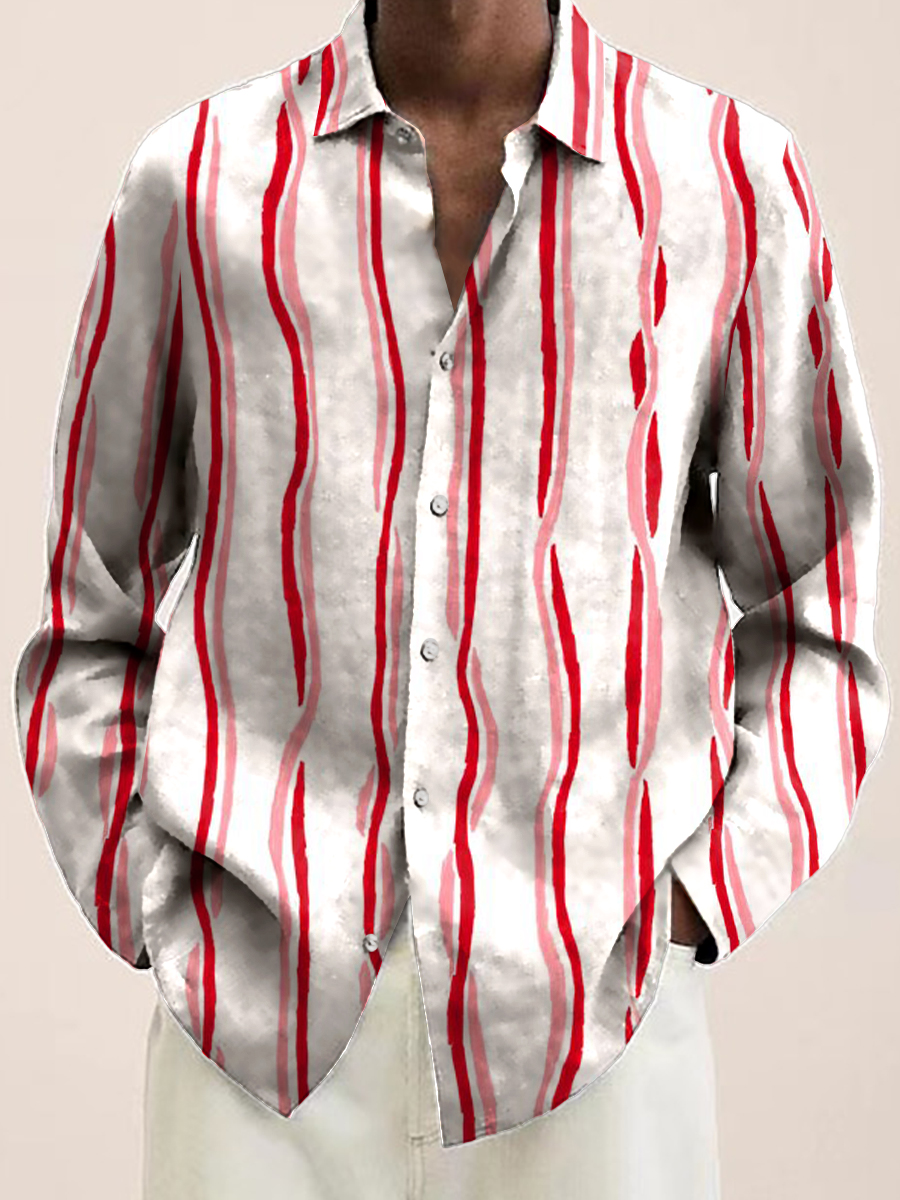 Red Ripple Stripe Shirt