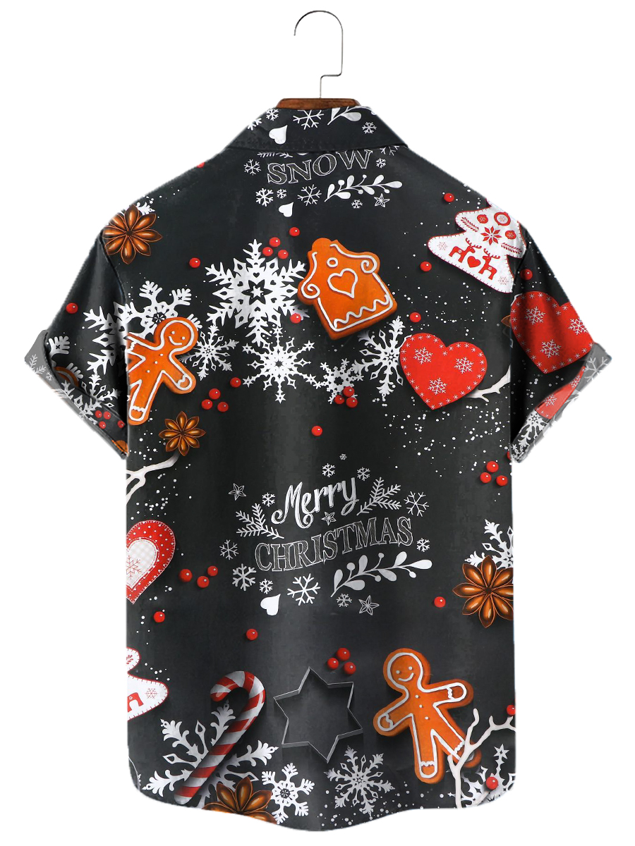 Men's Hawaiian Shirts Christmas Print Aloha Shirts