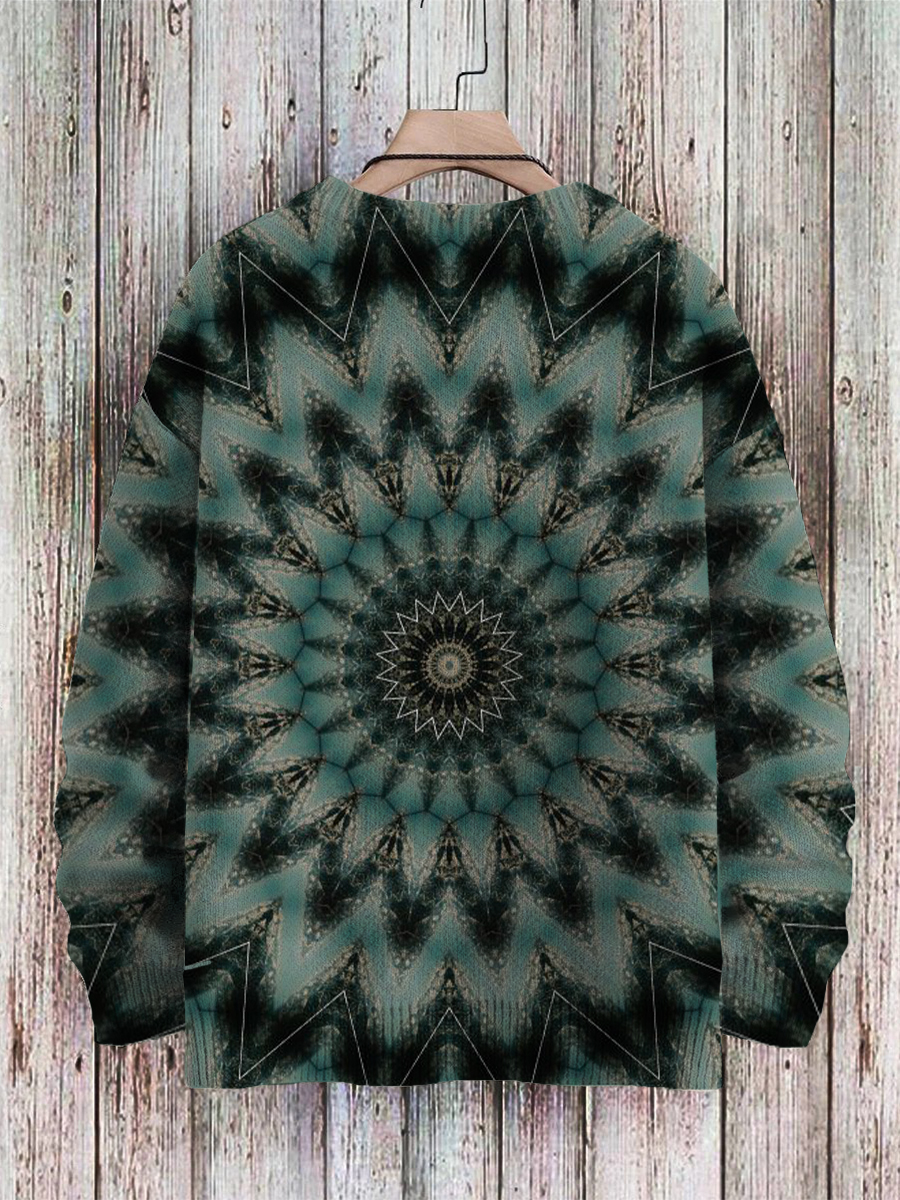 Men's Sweater Fantasy Abstract Kaleidoscope Pattern Pullover Print Casual Sweater