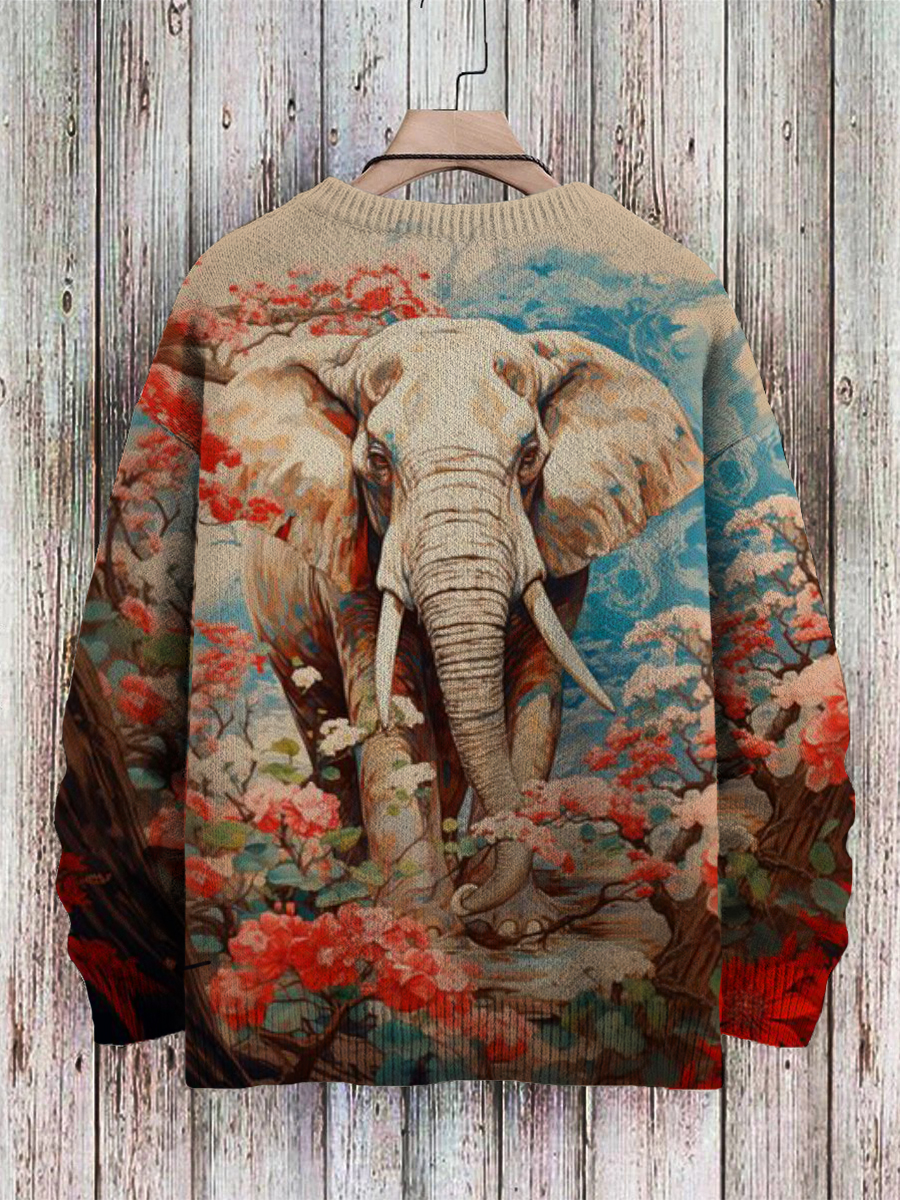 Men's Sweater Elegant Pattern Pullover Print Casual Sweater