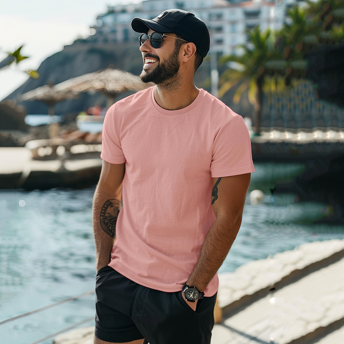 Men's Casual Plain Short Sleeve T-Shirt