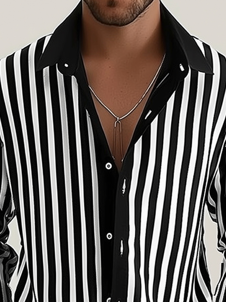 Striped Long Sleeve Shirts Basic Basic Fashion Trend Shirts