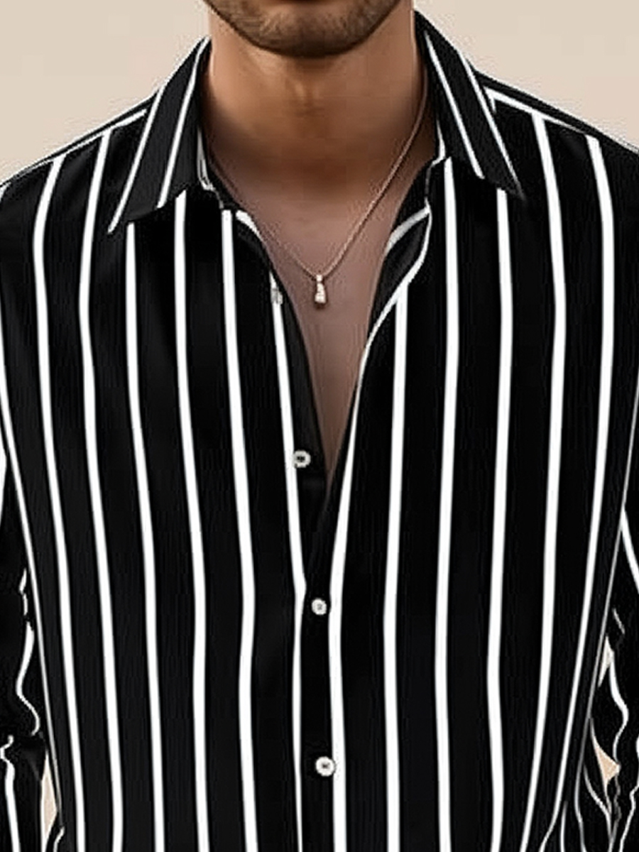 Striped Long Sleeve Shirts Basic Basic Fashion Trend Shirts