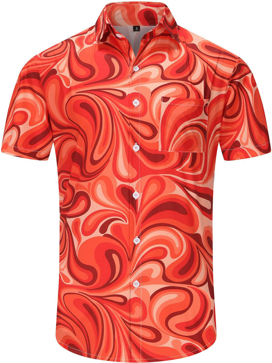 Men's Hawaiian Shirts Art Design Print Aloha Shirts
