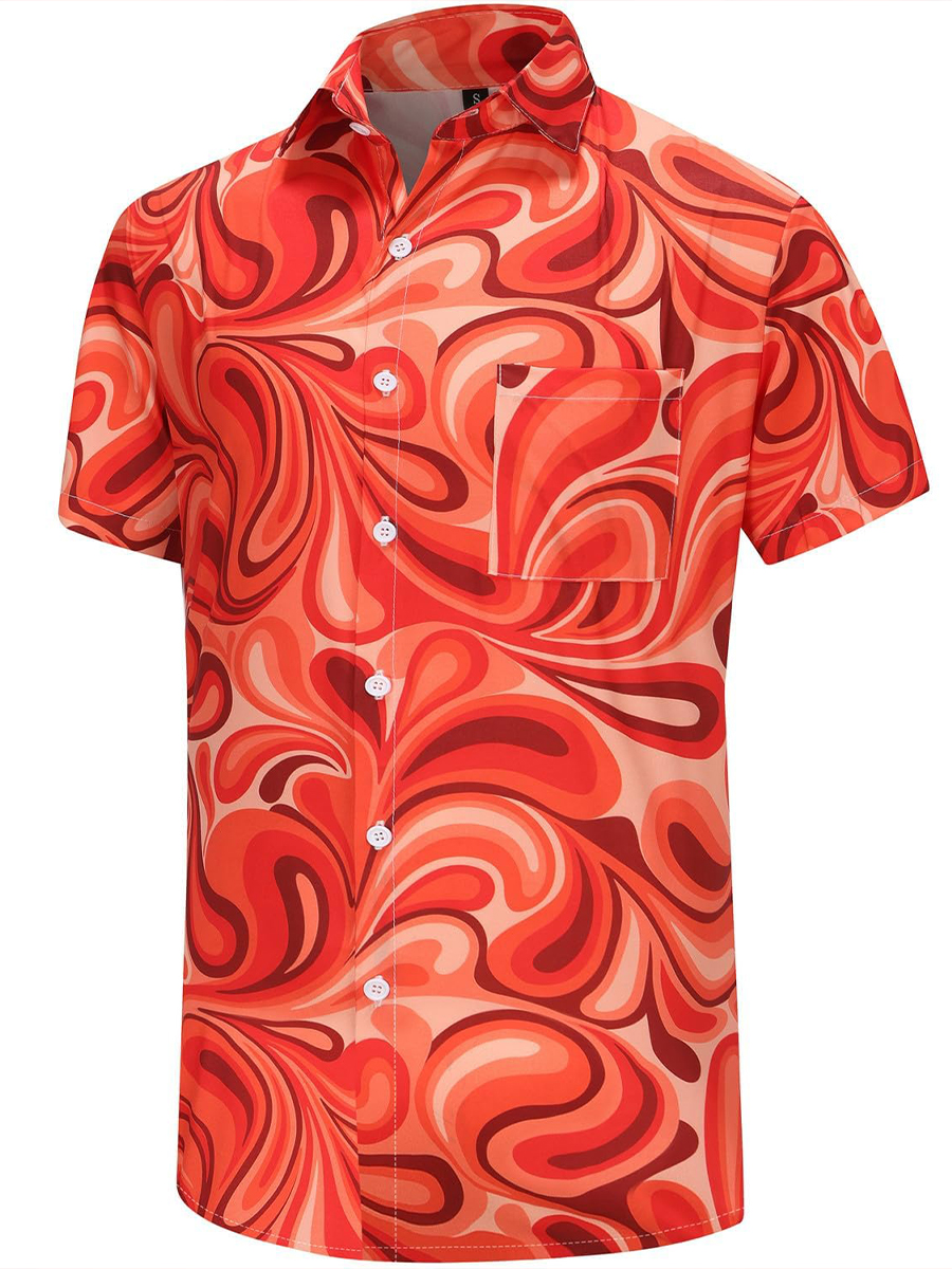 Men's Hawaiian Shirts Art Design Print Aloha Shirts