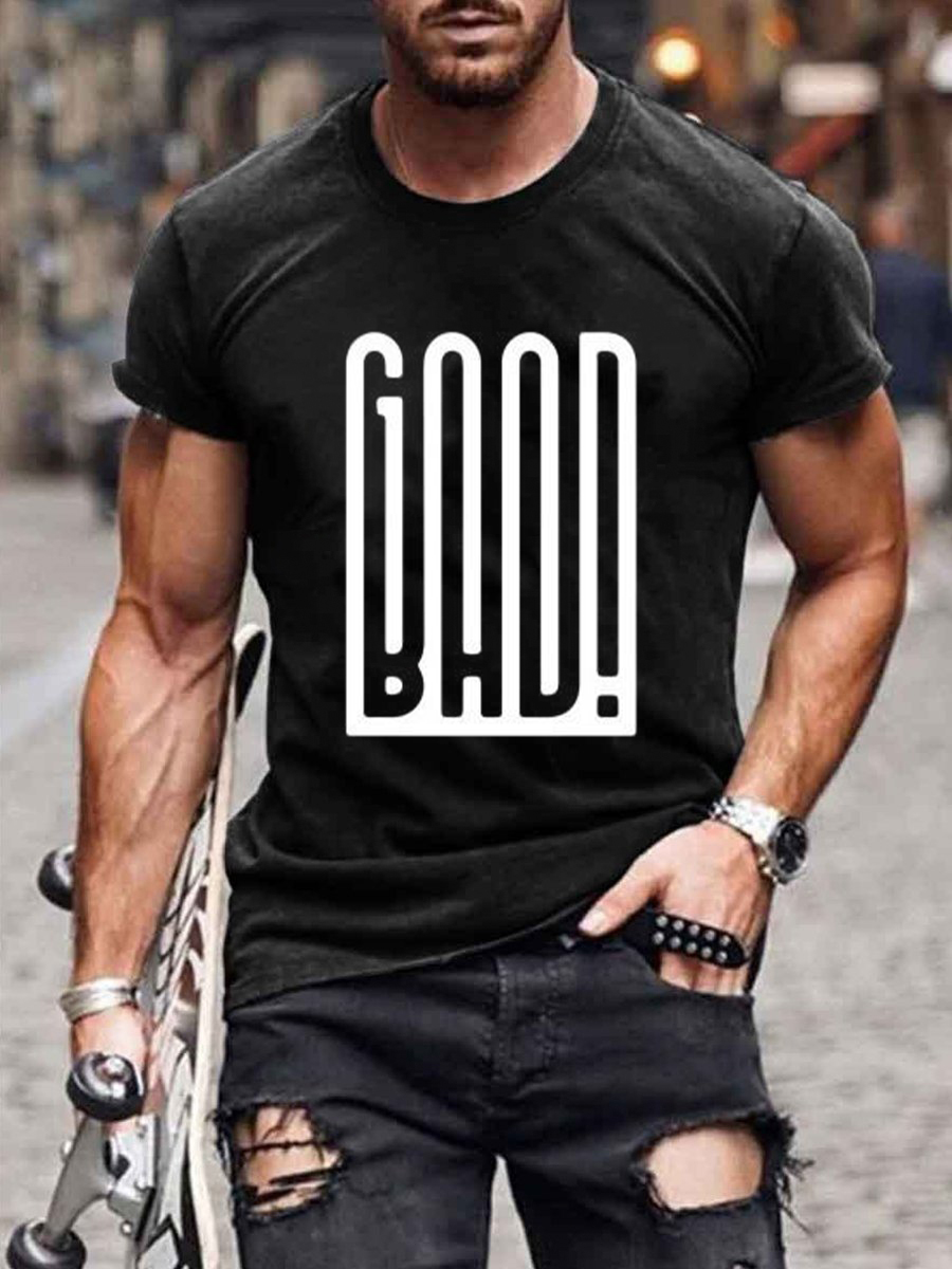Fun Good Bad Print T-shirt