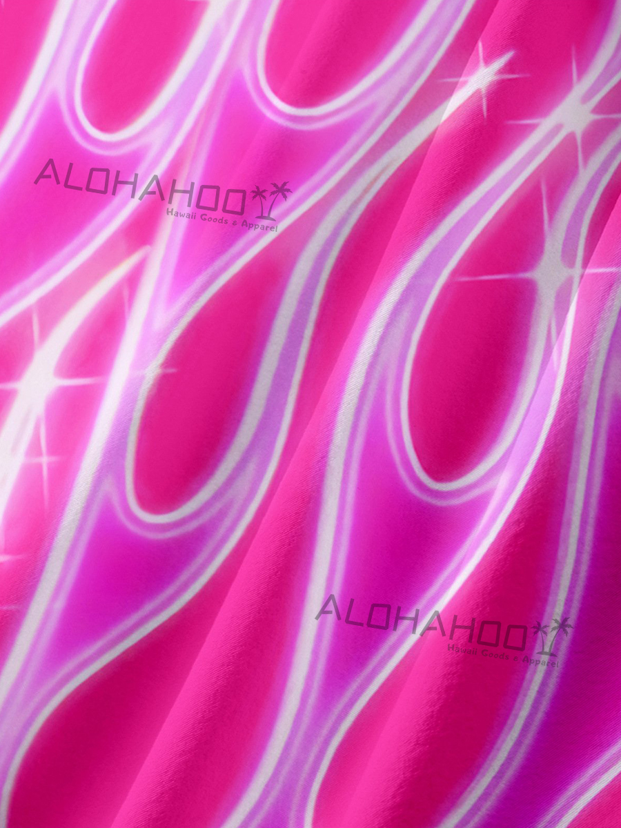 Men's Hawaiian Shirts Vintage Flame Pattern Short-Sleeved Shirt