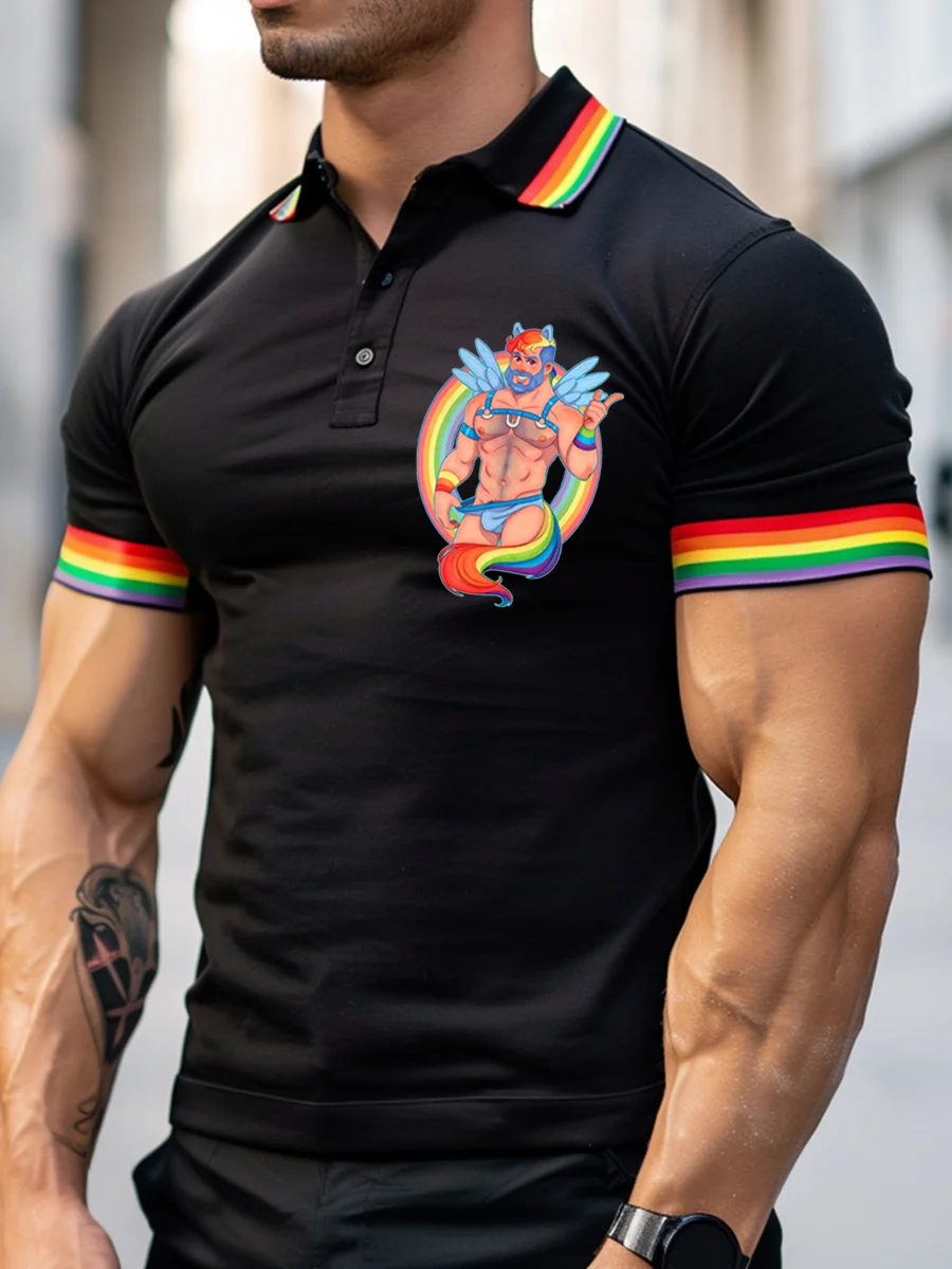 Rainbow Stallion Polo Shirt