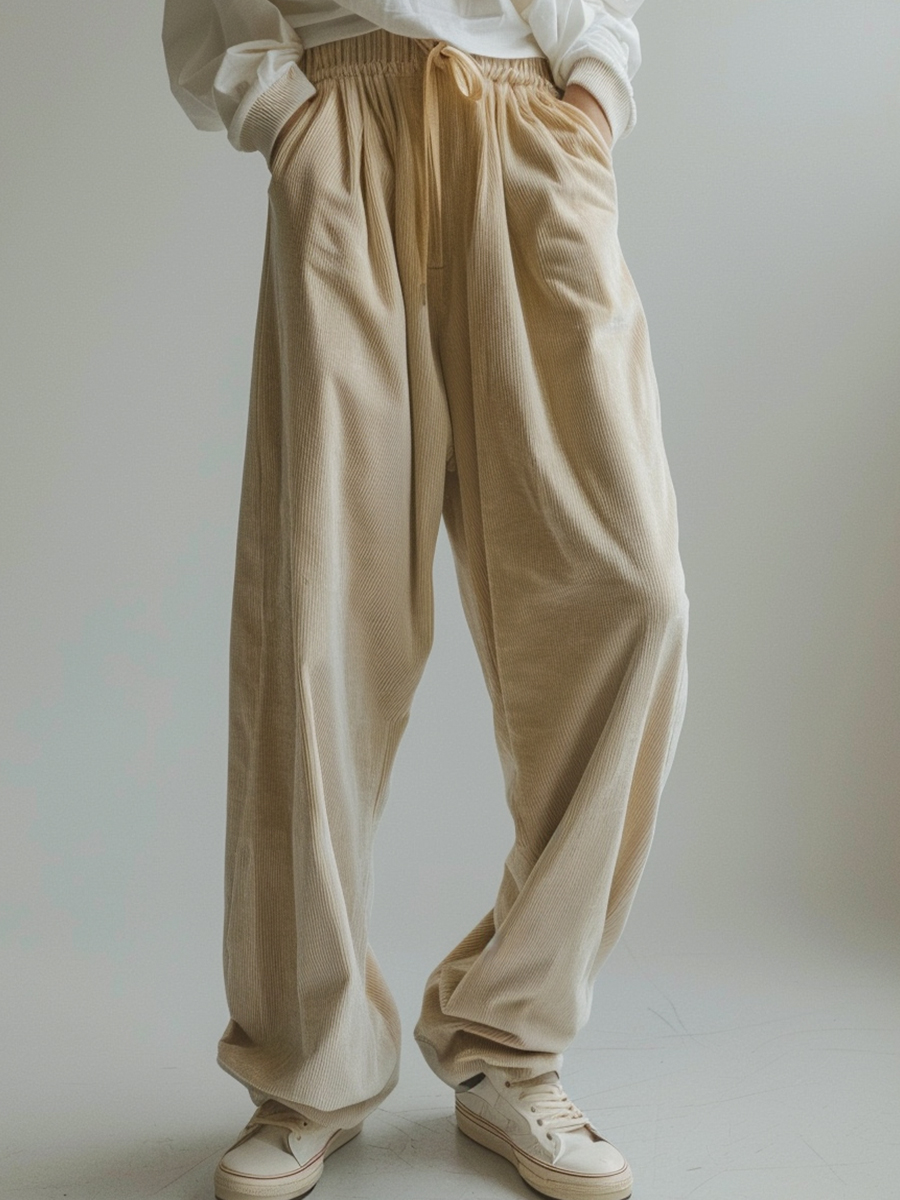 Men's Casual Corduroy Drawstring Pants