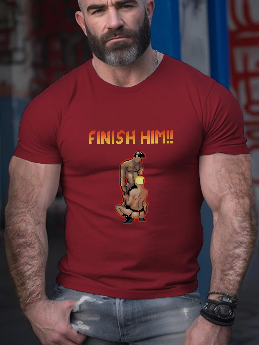 Men's Pride Finish Him Print T-shirt