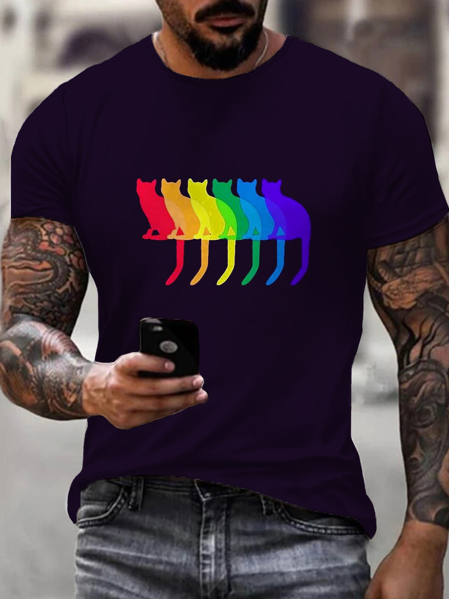 Men's Pride Rainbow Cats T-Shirt