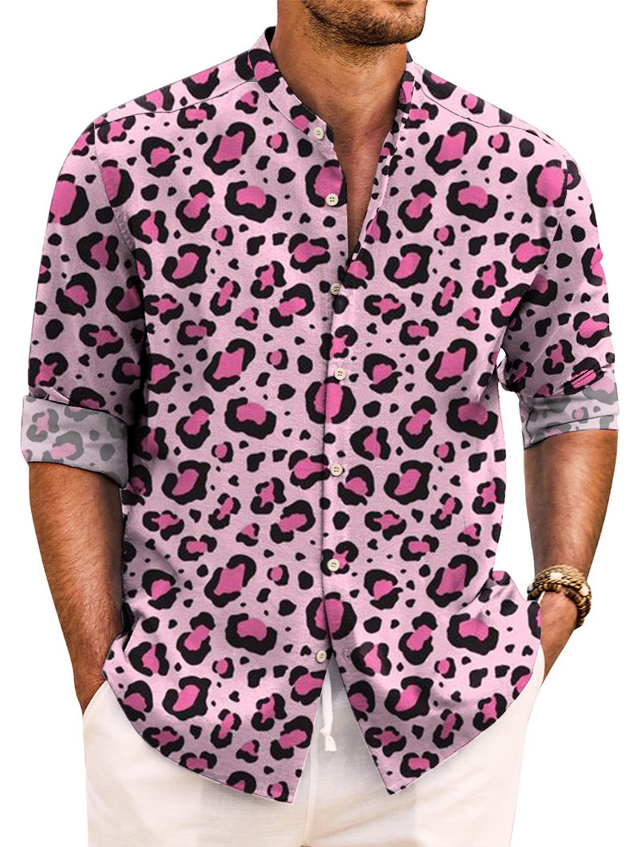 Pink leopard print shirt