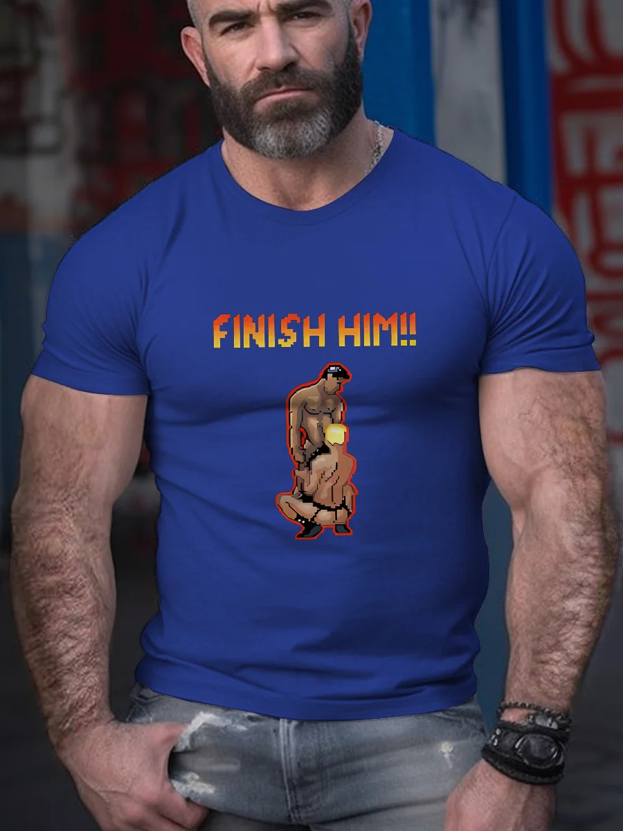 Men's Pride Finish Him Print T-shirt