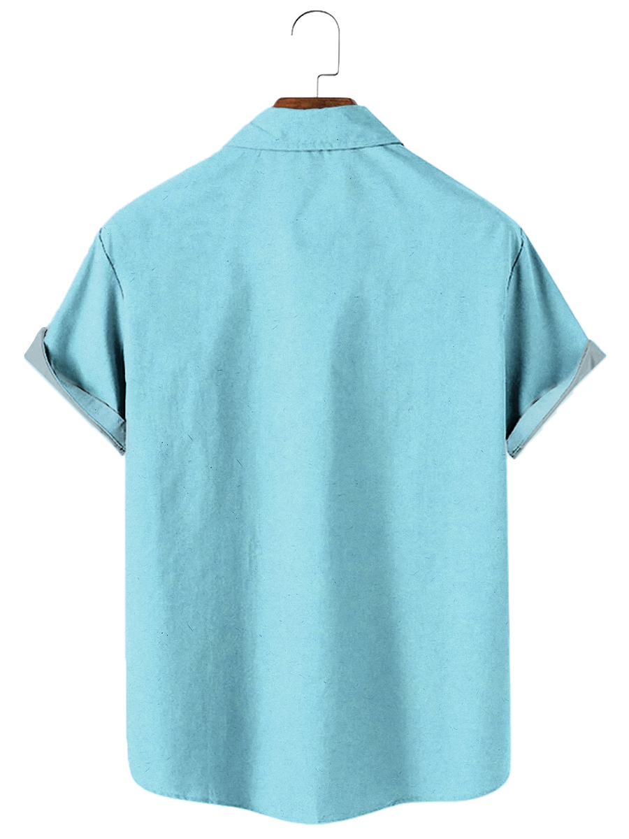 Men's Hawaiian Shirt Dragon Beauty Print Button Down Shirt