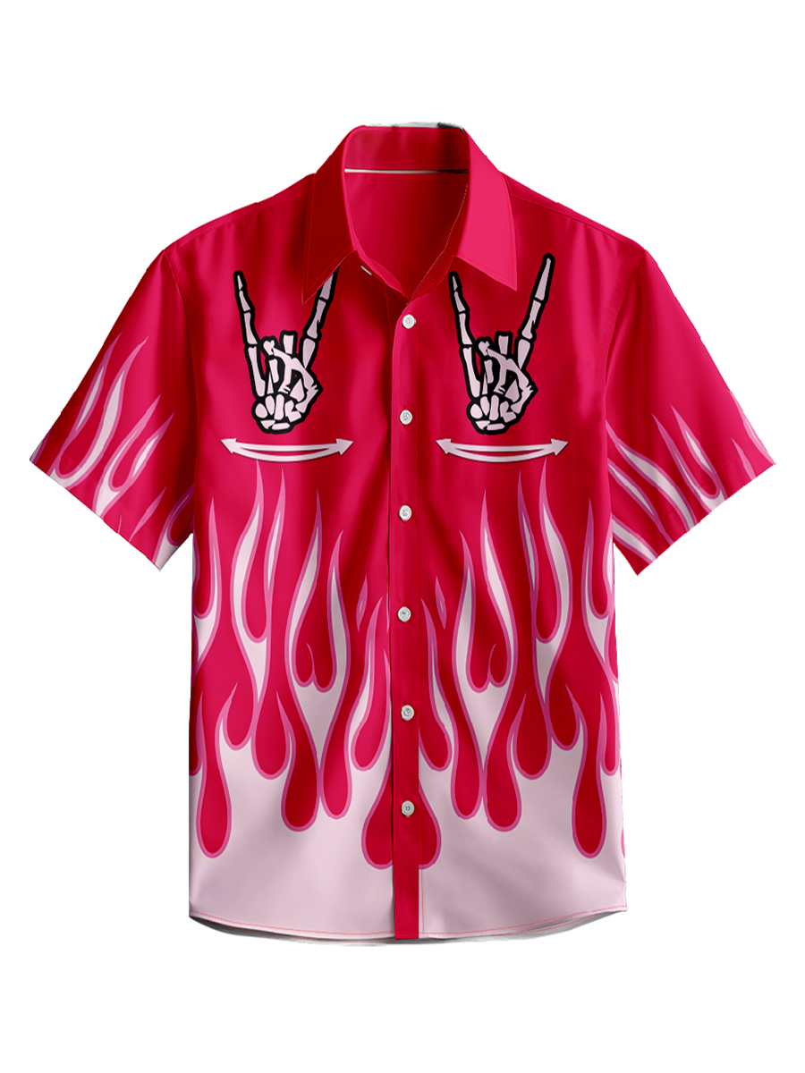 Pink Flame - 100% Cotton Shirt
