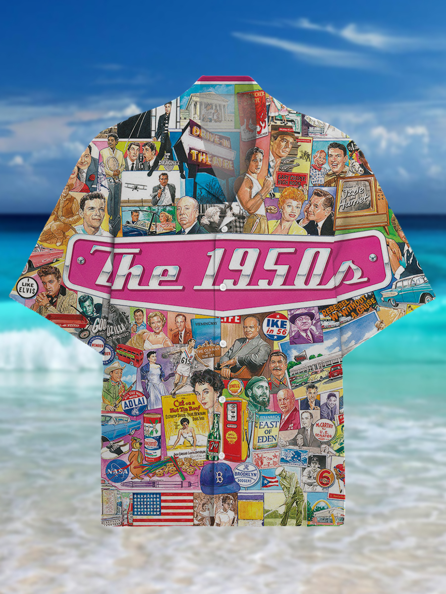 Nostalgic 50's Pattern Men's Vintage Shirt
