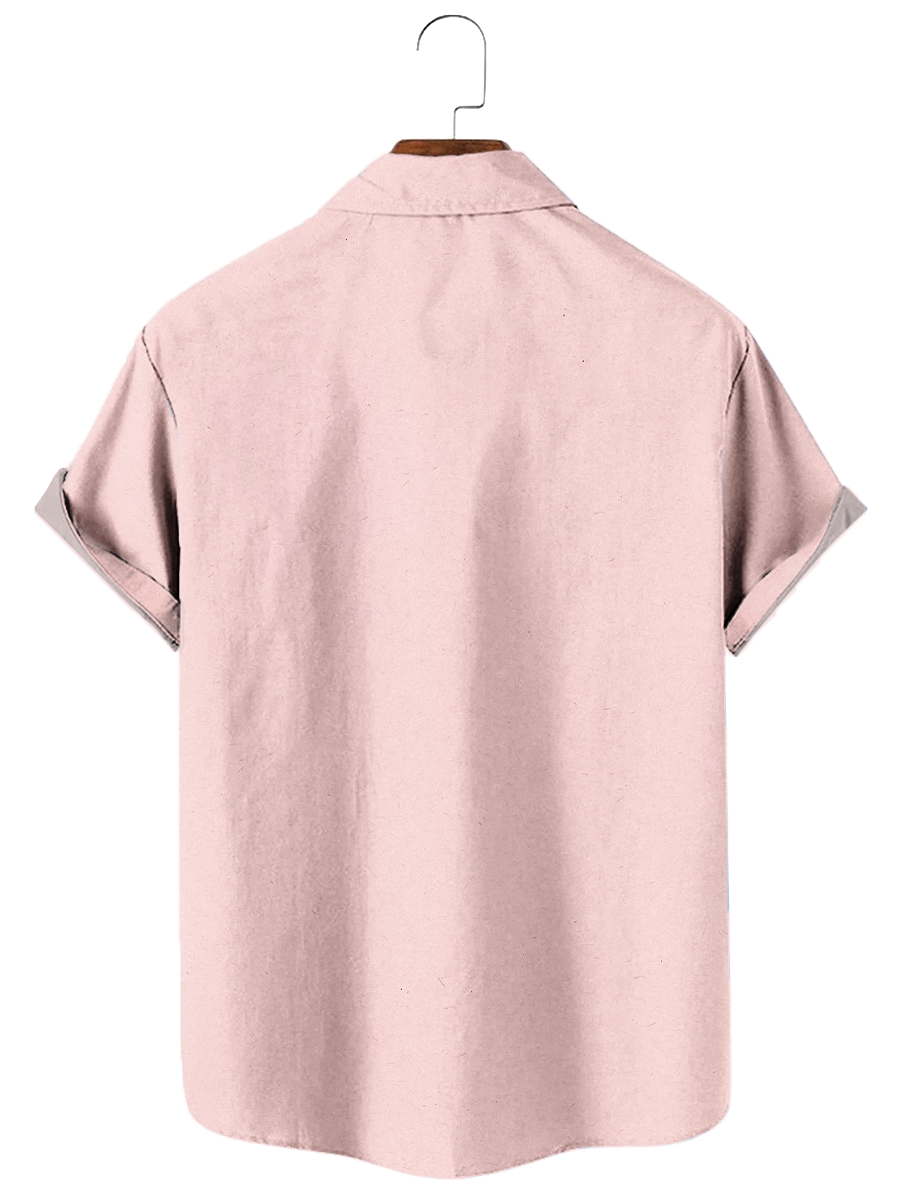 Men's Hawaiian Shirt Dragon Beauty Print Button Down Shirt