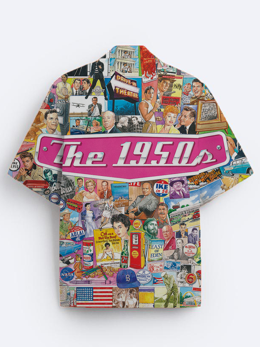 Nostalgic 50's Pattern Men's Vintage Shirt