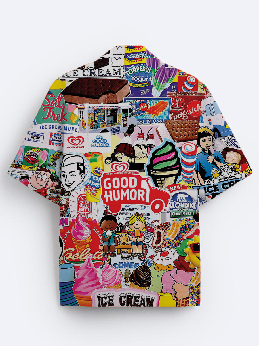 Good Humor Pattern Men's Vintage Shirt
