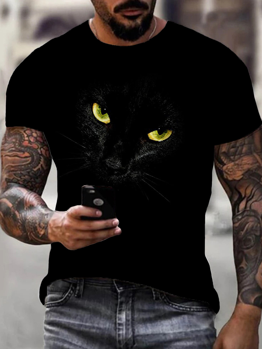 Men's Black Cat T-Shirt