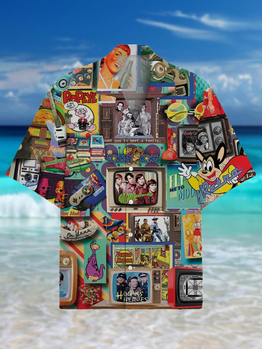 Nostalgic Pattern Men's Vintage Shirt