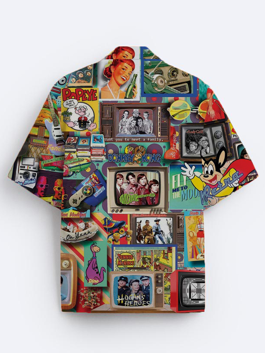 Nostalgic Pattern Men's Vintage Shirt