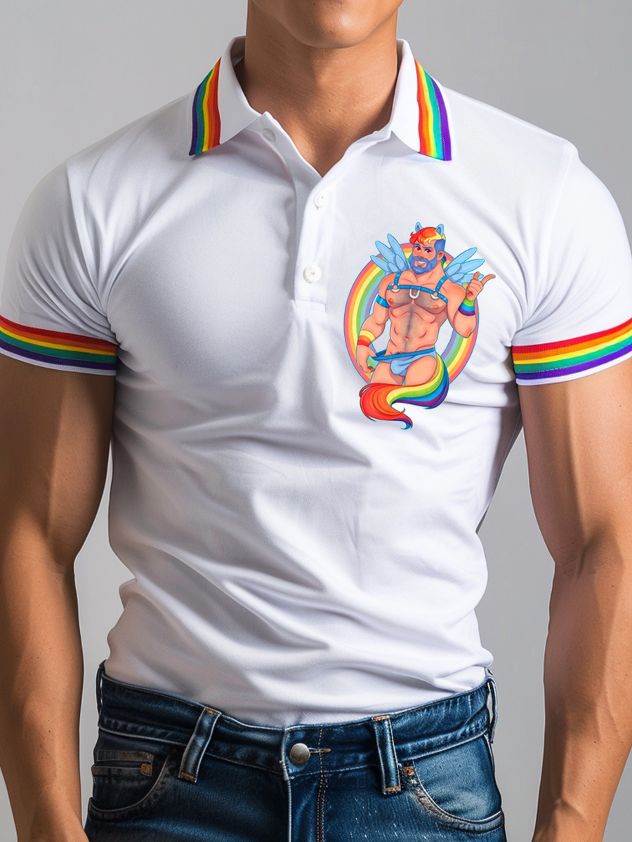Rainbow Stallion Polo Shirt