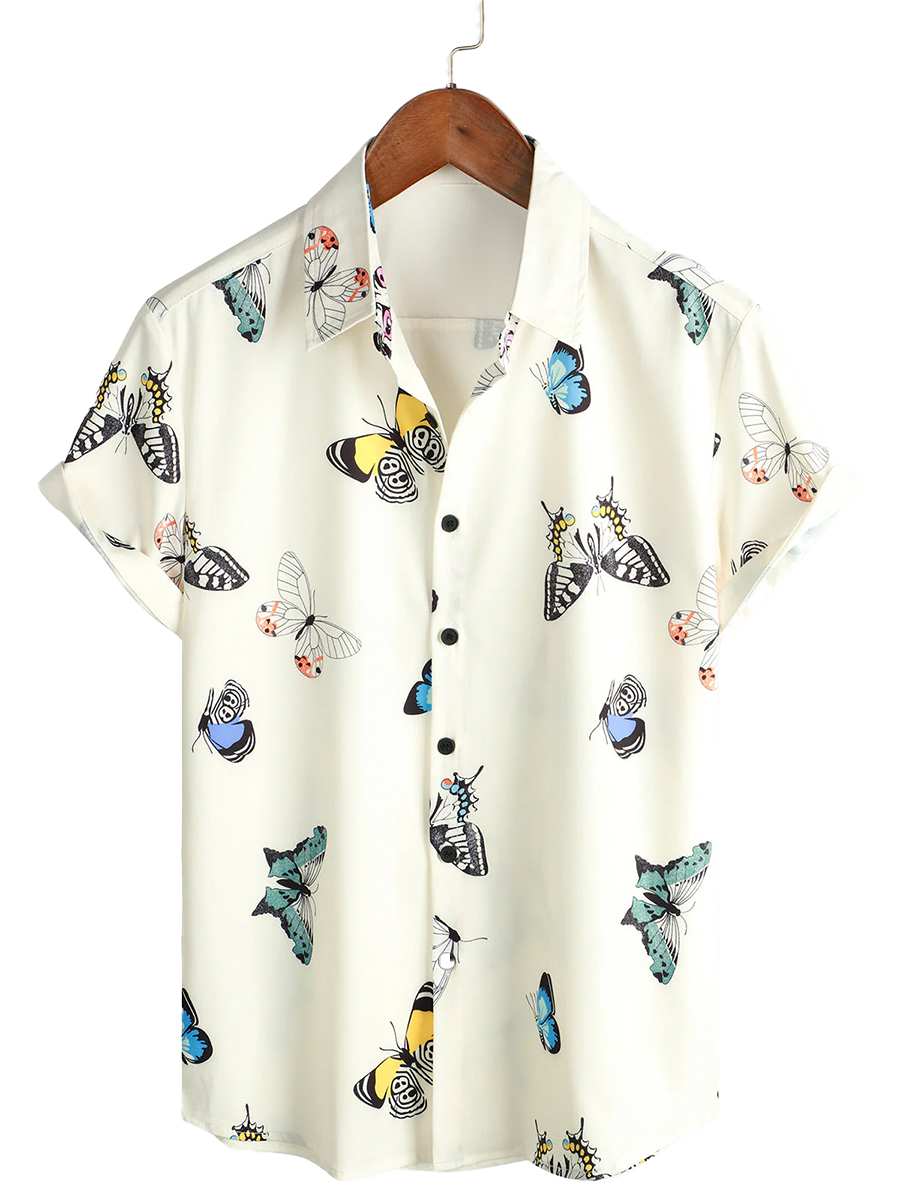 Men's Butterfly Button Down Shirt