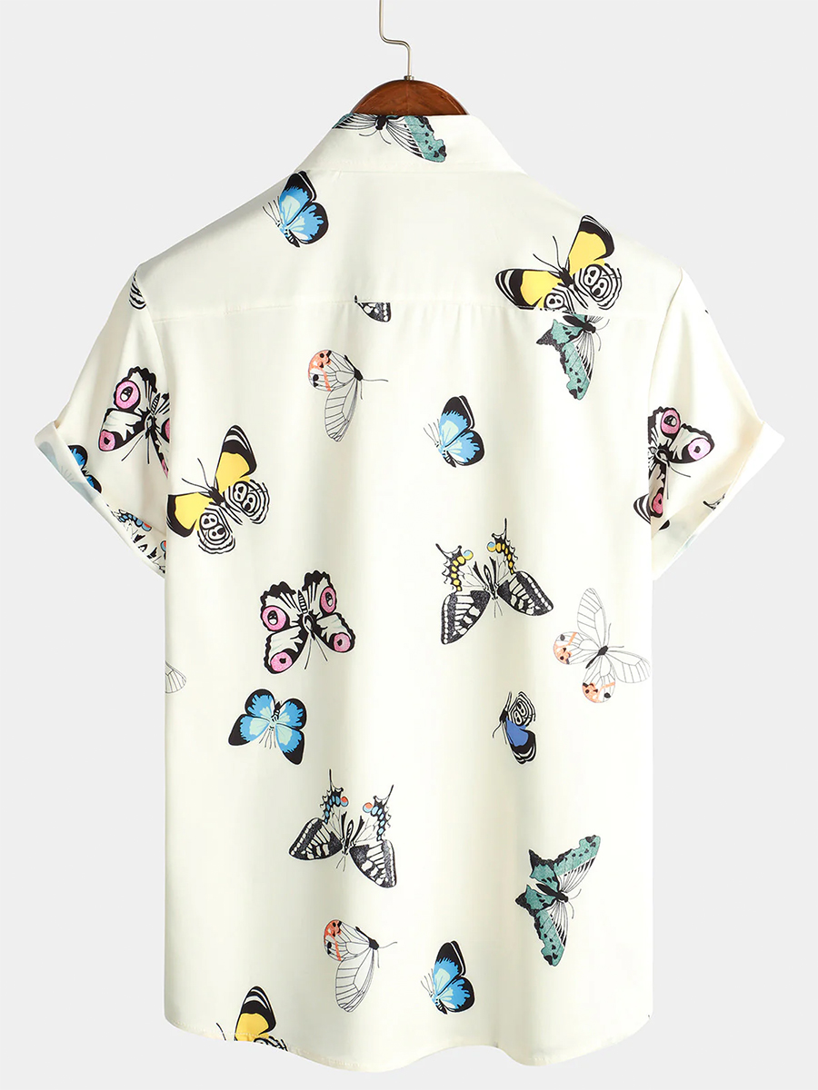 Men's Butterfly Button Down Shirt