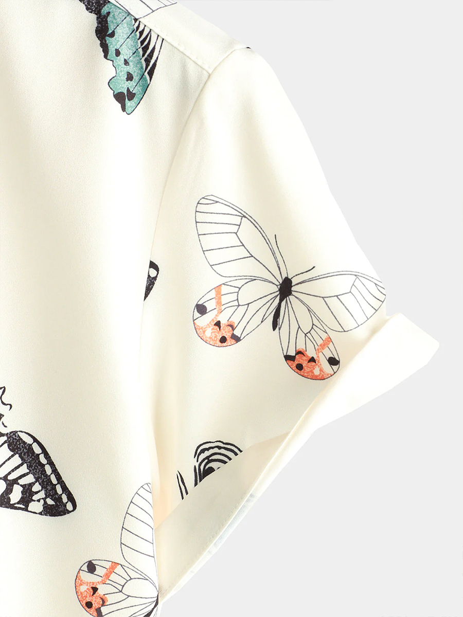 Men's Butterfly Button Down Shirt