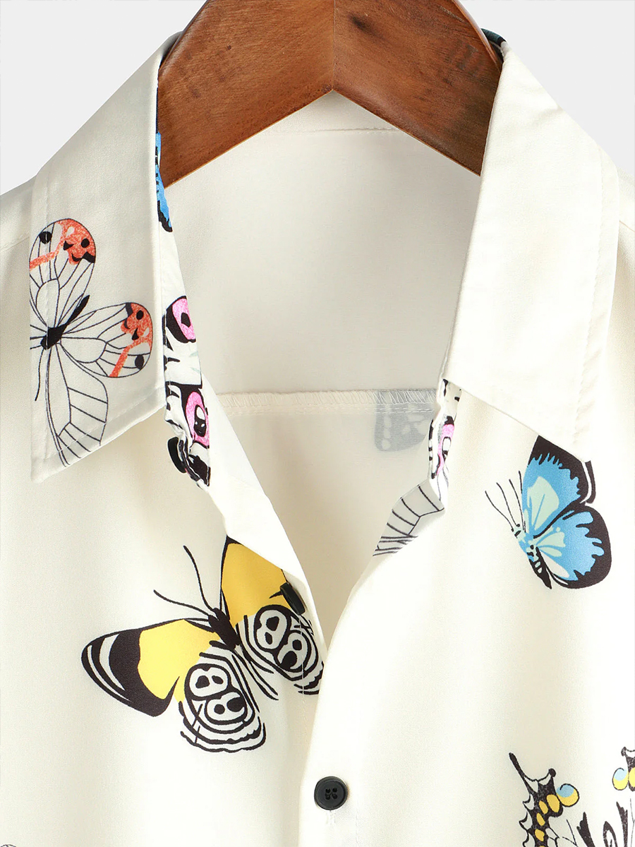 Men's Butterfly Button Down Shirt