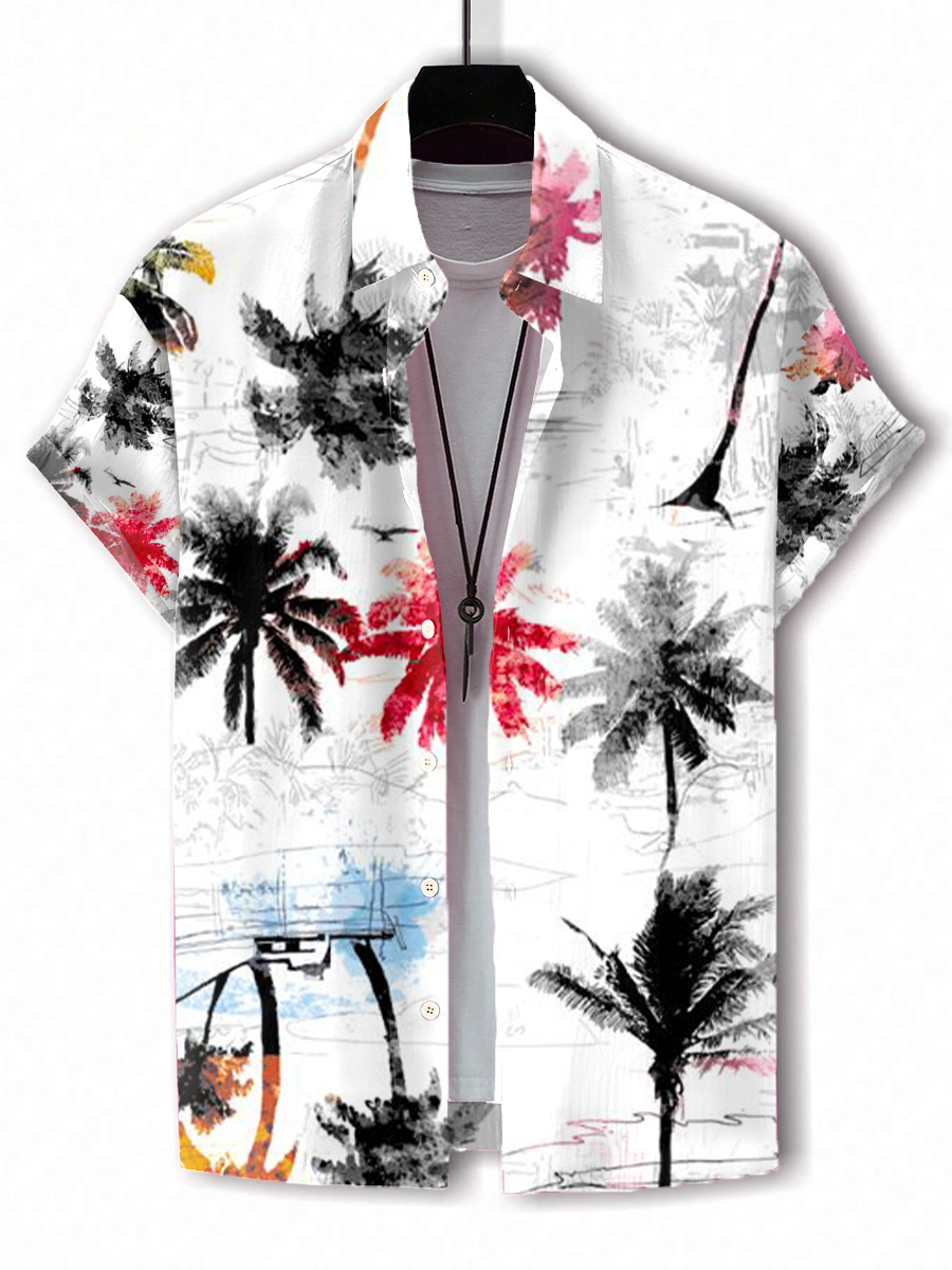 Men's Hawaiian Coconuttree Shirts Aloha Shirts