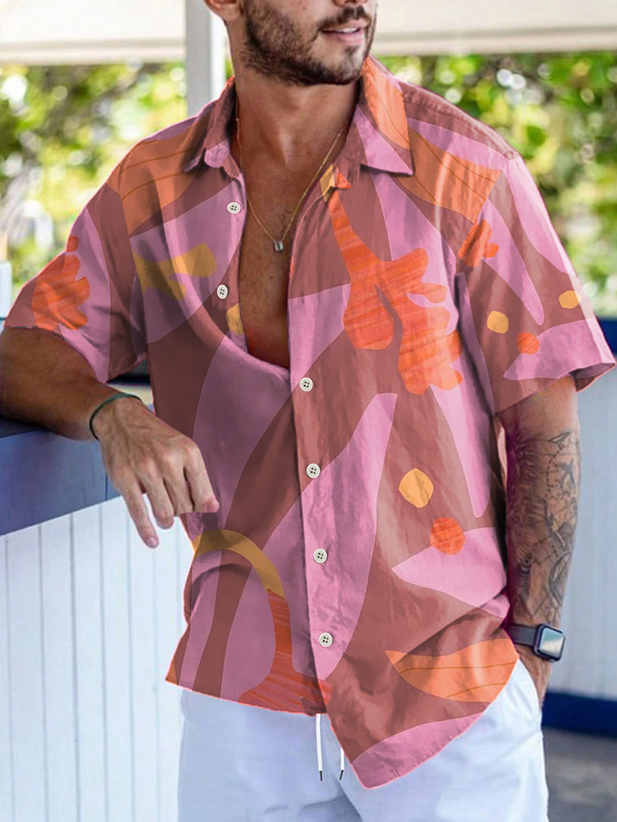 Hawaiian Shirts Floral Print Easy Care Aloha Shirts
