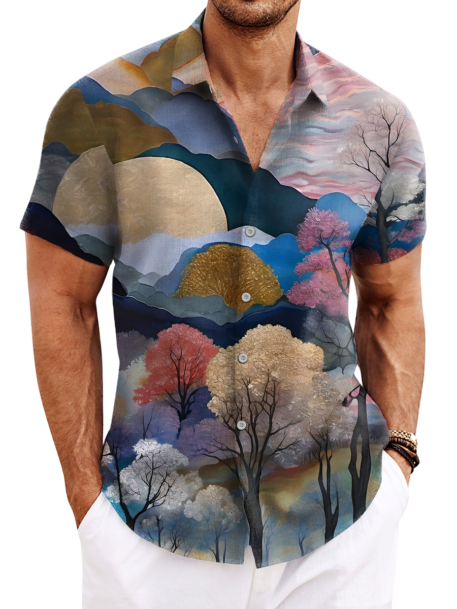 Men's Hawaiian Mountain Shirts Aloha Shirts